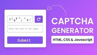 Captcha Generator Javascript | Step By Step Javascript Project