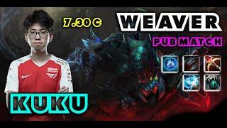 Kuku | T1 | Weaver | Linken Satanic Daeda Mael Skadi | Dota 2 | 7.30 C | new META