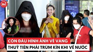 Where is the glorious image, when Thuy Tien returned home she had to cover her body