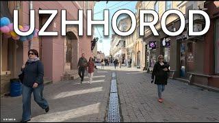 4K Walking Tour in Ukraine. Uzhhorod