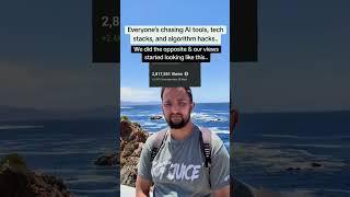 While everyone ran toward tech, AI tools, and algorithm hacks... We went the opposite direction We