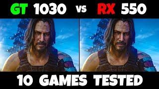 GT 1030 2GB vs RX 550 2GB | 720p 10 Games Tested 2019