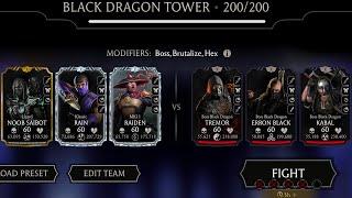 Black Dragon Normal Tower Final Boss 200 one shot  + Diamond Reward | MK Mobile