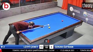 LÜTFİ ÇENET vs ÖZKAN ÖZFİDAN | 3 BANT BİLARDO ŞAMPİYONASI ANKARA | billiards