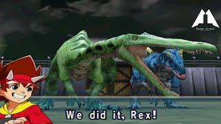 Suchomimus and Deltadromeus Dinosaur King Arcade Game 恐竜キング D Team VS Alpha Fortress Hard