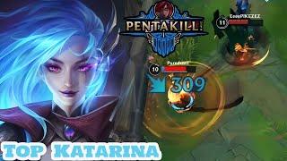 Wild Rift Katarina - Top Katarina pentakill  Gameplay Rank challnger 3 games