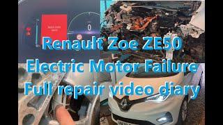 Full video diary of the Renault Zoe ZE50 Electric Motor Failure Repair, R135 PEC coolant leak