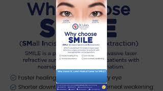 St. Luke's offers SMILE (SMall Incision Lenticule Extraction). #stlukesph #safeatslmc