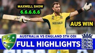 England Vs Australia 5th ODI Match 2024 Full Highlights | AUS VS ENG