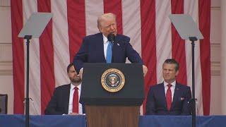 President Trump speaks at Memorial Day observance at Arlington National Cemetery