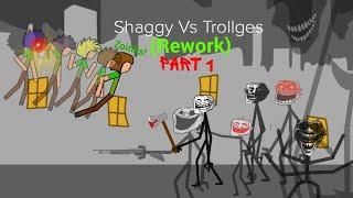 Shaggy Vs Trollges (Rework) Part 1 #trollge #fight #battle #trollface  #trollgescary