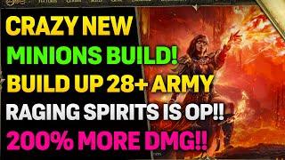 AMAZING NEW Raging Spirit MASS Summoner POE2 Build!! | Over 28+ Active Minions!