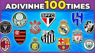 ️ADIVINHE 100 TIMES DE FUTEBOL PELO ESCUDO |Quantos brasões você acerta? #quiz #futebol #macaquiz