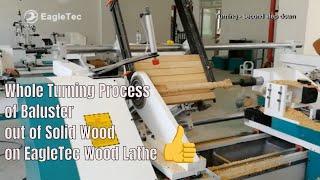 Wood CNC Lathe with Automatic Feeding Full Work Show From Start to Finish