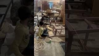 Shiv shakti handicrafts cane working #AA #trending #shorts #canefurniture #diningchair #ytshorts #B