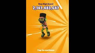 Subway Surfers World Record over 2 billion points 2,147,483,647