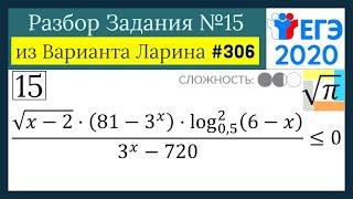 Разбор Задачи №15 из Варианта Ларина №306 (РЕШУЕГЭ 535425)