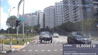 22jun2025  upper serangoon cresent #SLS9987B toyota harrier driving against flow of traffic