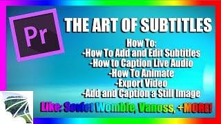 HOW TO ADD SUBTITLES ON PREMIERE PRO! {Gaming} Like SovietWomble