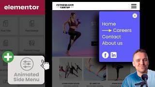 Elementor - SMOOTH Animated Side Menu with Hover Effect
