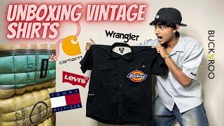 UNBOXING: Dickies, ralph lauren, buckaroo, wrangler vintage shirts | thrifted shirt | thevitalthings