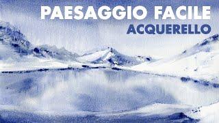 Paesaggio facile con la spatola!  Tutorial acquerello