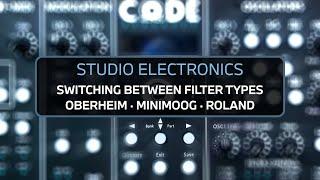 Studio Electronics CODE Patches | JUNO, JUPITER, MOOG, OBERHEIM Filter Types