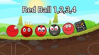 Red Ball 1,2,3,4 | Full Gameplay | All Levels | All Bosses | Android/iOS