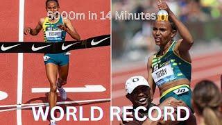 Gudaf TSEGAY SHOCKING 5000m WORLD RECORD.