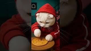 Uh-oh! Chonky Paw Crushed the Candy!  #Shorts #SquidGameParody #CatFail #ScottishFold