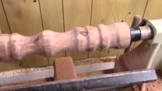 Turning Junk Cedar Wood into a Candlestick on a Grizzly G0733 Wood Lathe