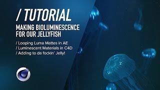 C4D TUTORIAL | Bioluminescent Jellyfish PT3 | Bioluminescence  [Cinema 4D]