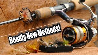 How to Use Flies with a Spinning Rod - Fly Behind Lure and Direct Tie - Easiest Way to Catch Trout!