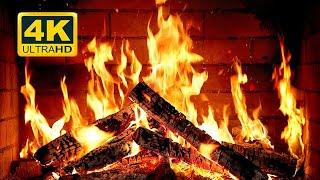  Cozy Fireplace 4K (12 HOURS). Fireplace with Crackling Fire Sounds. Crackling Fireplace 4K