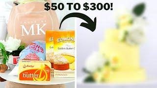 TURNING $50 INTO A $300 WEDDING CAKE! │ MAKING A WEDDING CAKE ON A BUDGET │ CAKES BY MK