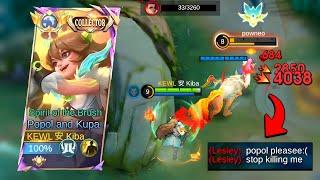 THIS POPOL AND KUPA 1 HIT DELETE TRICK MAKES ENEMY LESLEY CRY - Mobile Legends