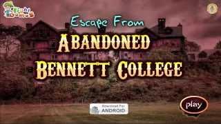 Escape From Abandoned Bennett College walkthrough.. .