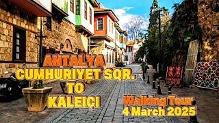 Antalya's Golden Hour: Walking to Kaleiçi from Cumhuriyet 4 Mar 2025 #antalya #walkingtour #türkiye