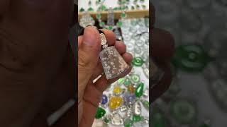 翡翠雪花棉无事牌：世事勿扰、平平安安！ #天然缅甸翡翠a货 #crystals #好物分享 #翡翠