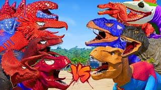 ALL SPIDER-MAN TEAM vs. ALL DC DINO PRO SUPERHERO TEAM in Dinosaurs Battle |SUPERHERO's STORY|