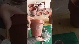 Rustic look terracotta pot DIY #diy #homediy #craft #handmade Anita Benko