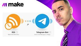 AUTOMATE an RSS feed and receive News on Telegram with Make (Integromat)