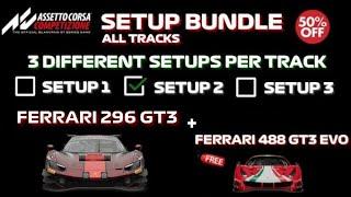 ACC - SETUP BUNDLE | ALL Tracks | Ferrari 296 GT3