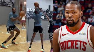 Kevin Durant locked in during shooting workout 24 hours after trade to Rockets 