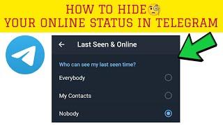 How To "Hide Your Online Status In Telegram" || Tech Issues Solutions