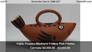 Pablo Picasso Madoura Pottery Fish Pitcher.