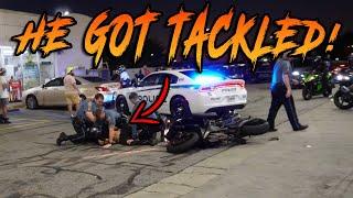 Bikers FLEE From Cops and Get CAUGHT! (Tackled and Handcuffed!) | Bikes VS Cops #102