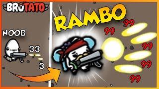 Brotato BEST BUILD Gameplay - One Armed Build SMG RAMBO Brotato  and KILLING EVERYTHING BEST BUILD