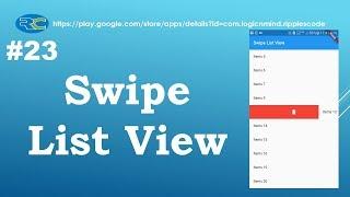 Let us Flutter(Android & IOS) || How to create Swipe List View in Flutter || Part-23