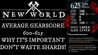 New World Average Player Gearscore and Expertise, Understanding Post 600, Don’t Waste Umbral Shards!